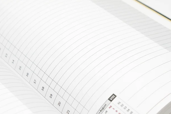 stock image White lined diary page