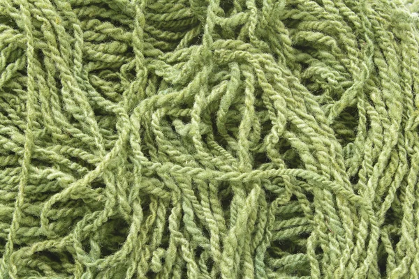 Green woolen yarn — Stock Photo, Image