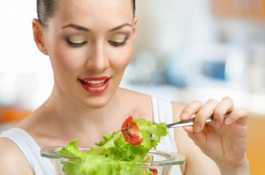 Eating healthy food clipart