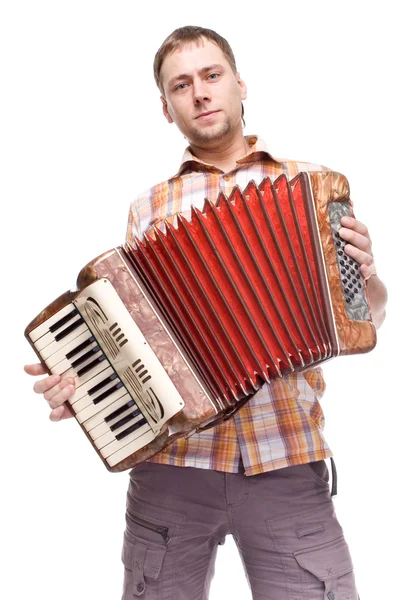 stock image Guy playing the accordion