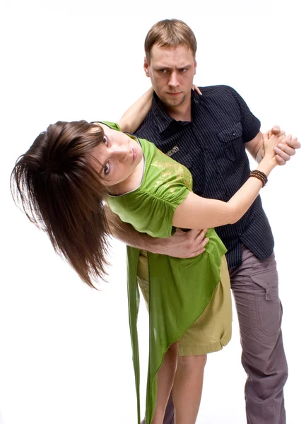 Boy and girl dancing — Stock Photo, Image