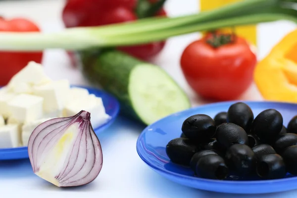 Vícebarevné zeleninu na salát — Stock fotografie