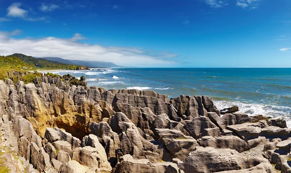 Punakaiki naleśnik skały, Nowa Zelandia — Zdjęcie stockowe