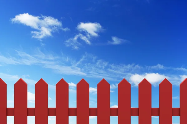 Új piros kerítés — Stock Fotó