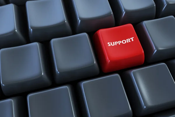 Tastatur mit Unterstützungstaste — Stockfoto