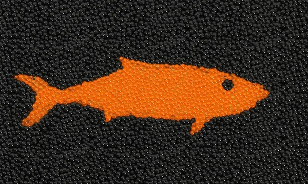 Roter und schwarzer Kaviar — Stockfoto