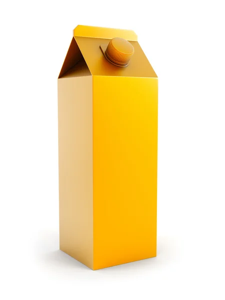 Två isolerade Tom saft låda — Stockfoto