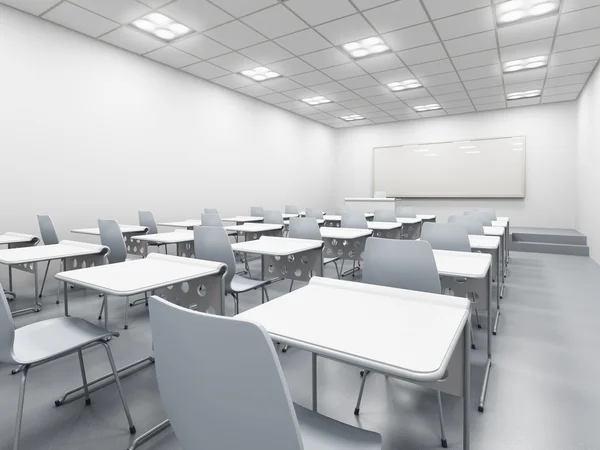Modernes weißes Klassenzimmer — Stockfoto