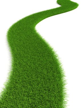 Grassy road clipart