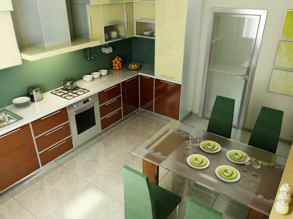 Modern mutfak iç mimarisi — Stok fotoğraf