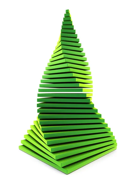 3d symbolic New Year's fir tree — Stock Photo, Image