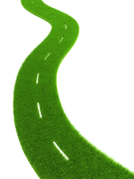 Травянистая дорога — стоковое фото
