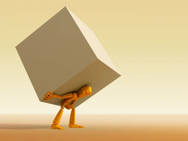 Man carrying the load — Stock Photo, Image