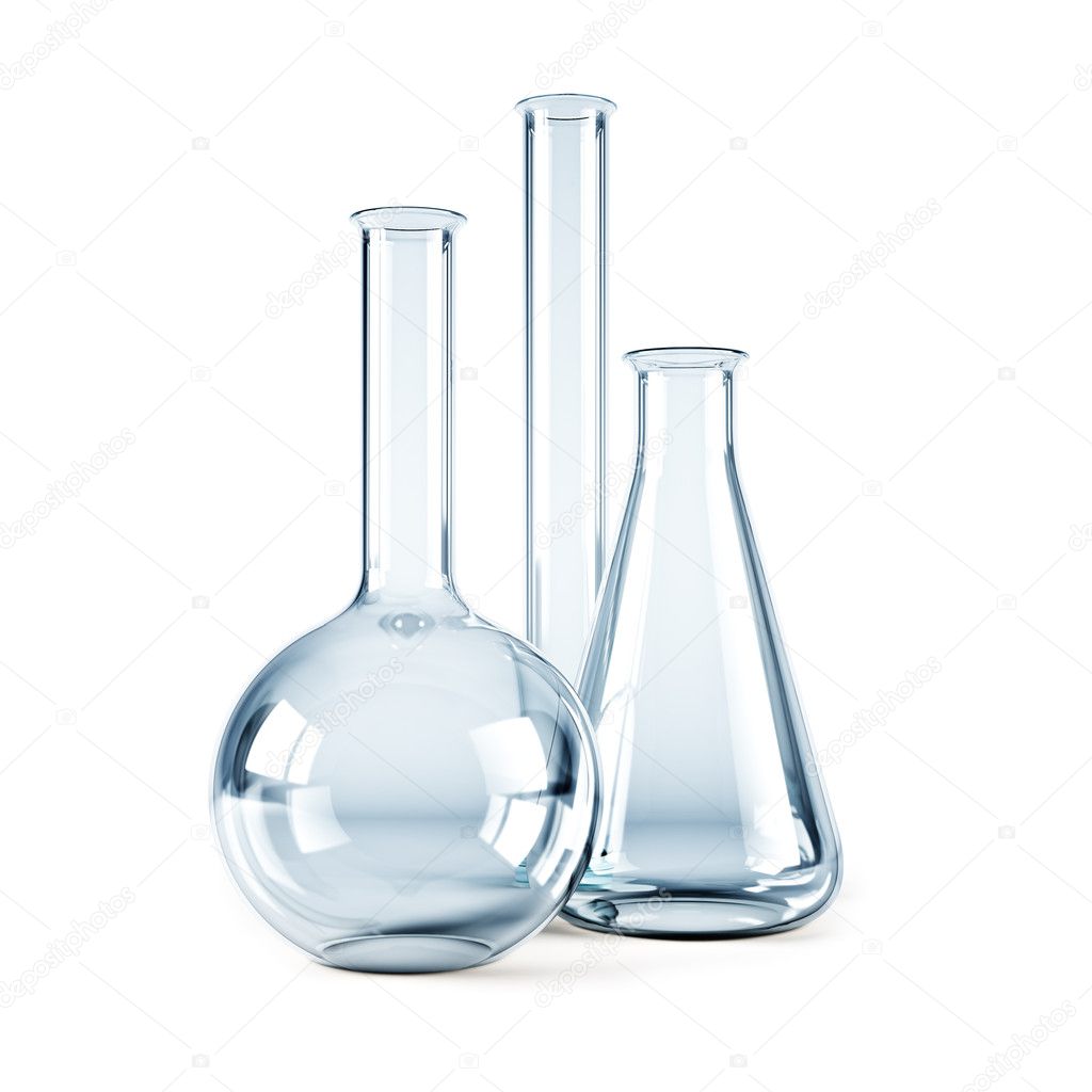Empty chemical flasks
