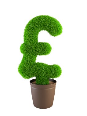 Growing pound symbol clipart