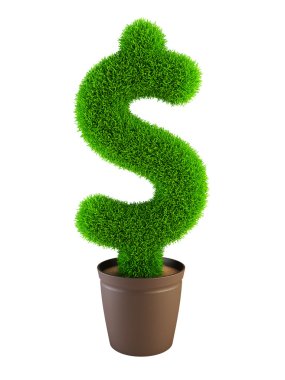 Growing dollar symbol clipart