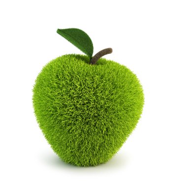 Green fur apple clipart