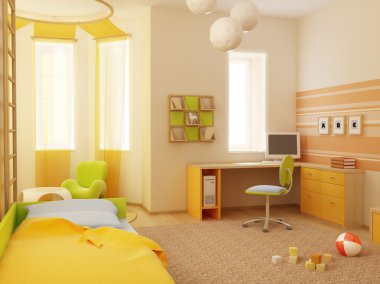 Children's room interior clipart