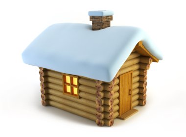 Isolated loghouse clipart