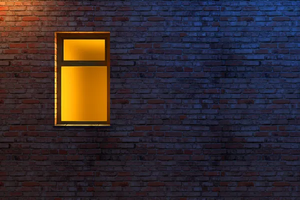 Verlichte venster — Stockfoto