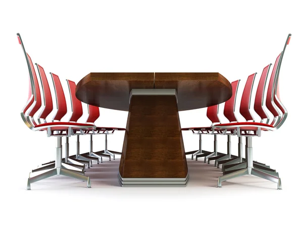Boardroom masa ve sandalyeler — Stok fotoğraf