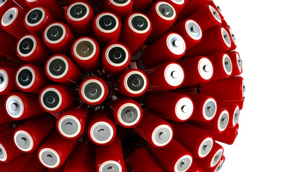 Gömb készült akkumulátorok — Stock Fotó