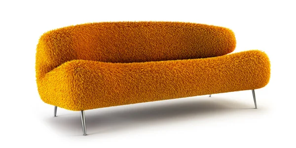 Moderní shaggy gauč — Stock fotografie