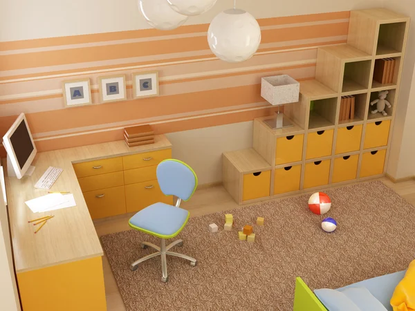 Interiör i barnrummet — Stockfoto