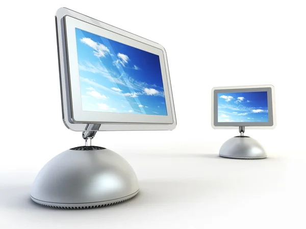 Två moderna dator — Stockfoto