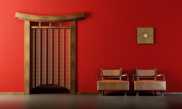 Sala de estar estilo chinês — Fotografia de Stock