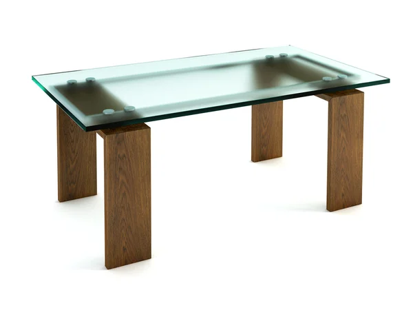 Mesa de vidro de jantar moderna — Fotografia de Stock
