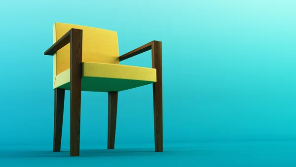 Chaise moderne rendu 3d — Photo