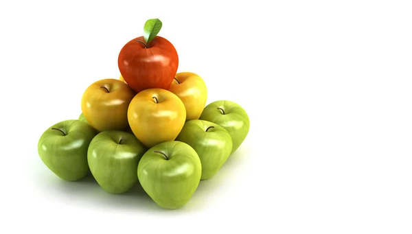 3D jablka — Stock fotografie