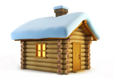 Isolated loghouse clipart