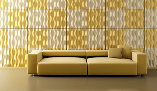 Sala de estar Pop-art com sofá — Fotografia de Stock