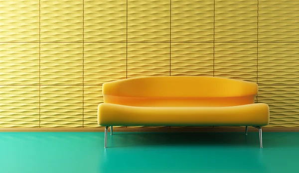 Pop-art lounge med soffa — Stockfoto