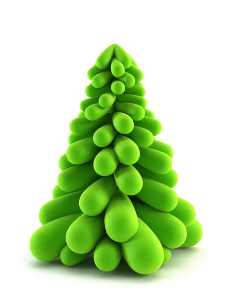 3D symbolischer Neujahrsbaum — Stockfoto