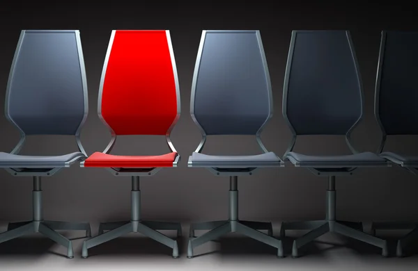 Farbe Bürostühle 3d — Stockfoto