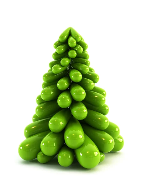 3D symbolischer Weihnachtsbaum — Stockfoto