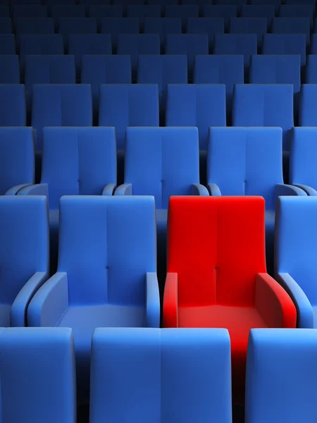 Auditorium met een exclusieve seat — Stockfoto