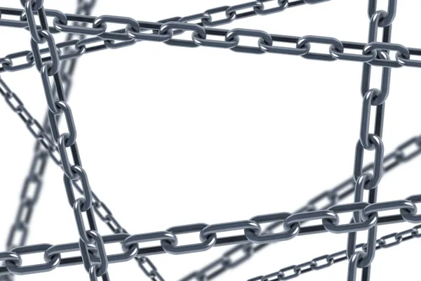 Ізольовані ланки ланцюга 3d рендеринга — стокове фото