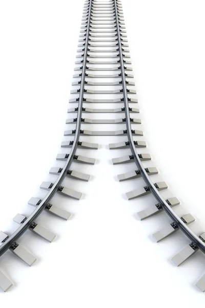 Estrada de ferro divergente — Fotografia de Stock