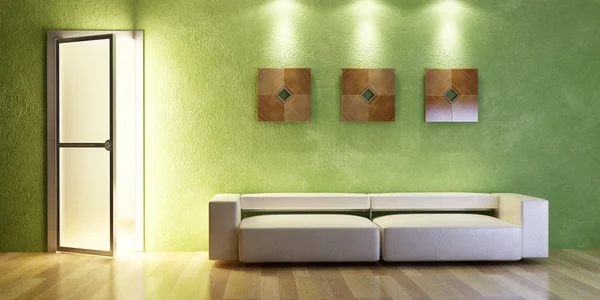 Sofá moderno 3D renderizado —  Fotos de Stock