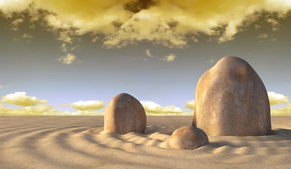 돌과 모래 — 스톡 사진