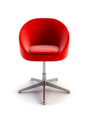 Modern armchair 3d rendering clipart