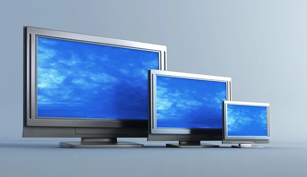 Varios televisores de plasma — Foto de Stock