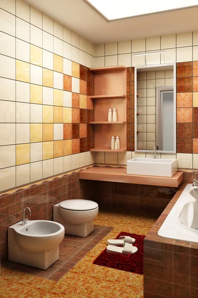 Tiled design of the bathroom — Stock Photo, Image