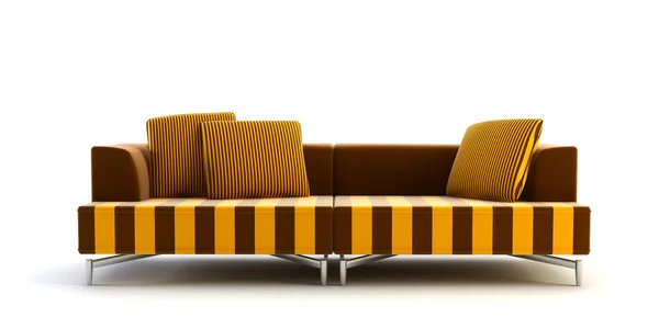 Сучасний диван смугастий — стокове фото
