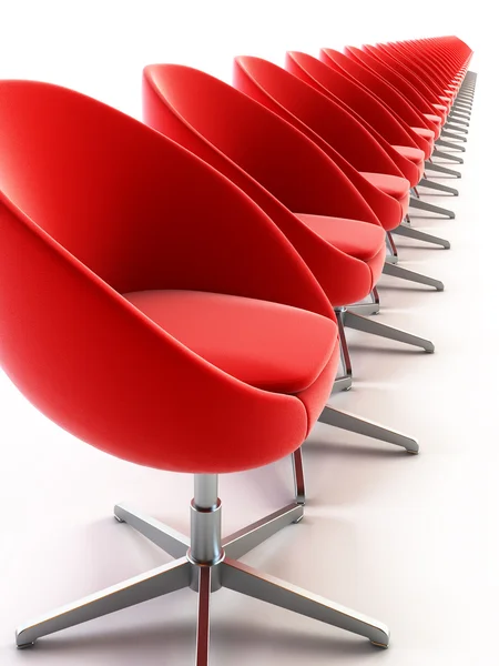 Die Reihe der modernen Stühle — Stockfoto