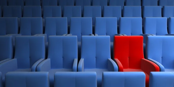 观众席与一个专属席位 — 图库照片